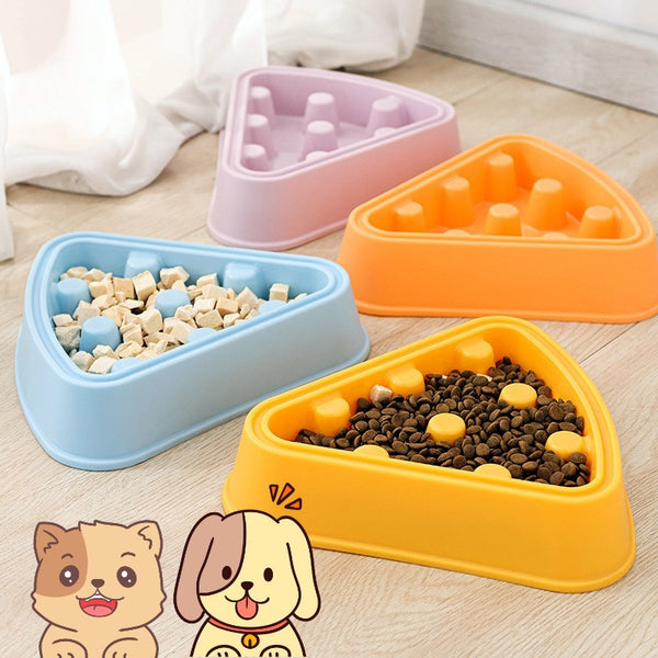 Pet Cat Dog Bowl Cartoon Pizza Single Bowl Slow Food