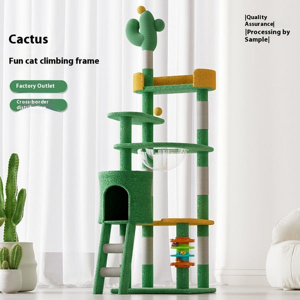 CactoPaws Cat Tree – Stylish & Multi-Level Fun